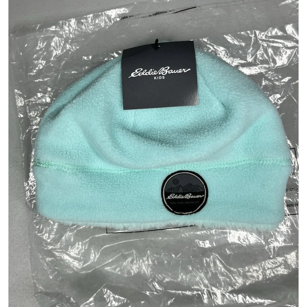 Eddie Bauer Kids Quest High Pile Fleece Beanie Hat Kids S/M Aqua